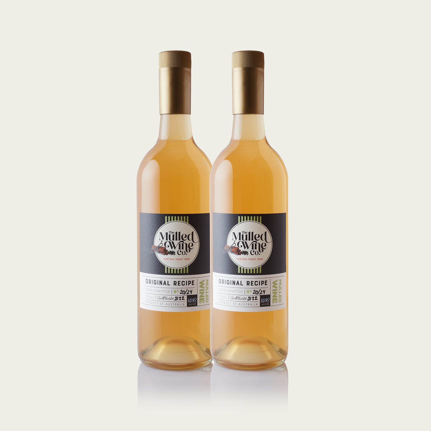 Two bottles of Original Recipe white mulled wine.