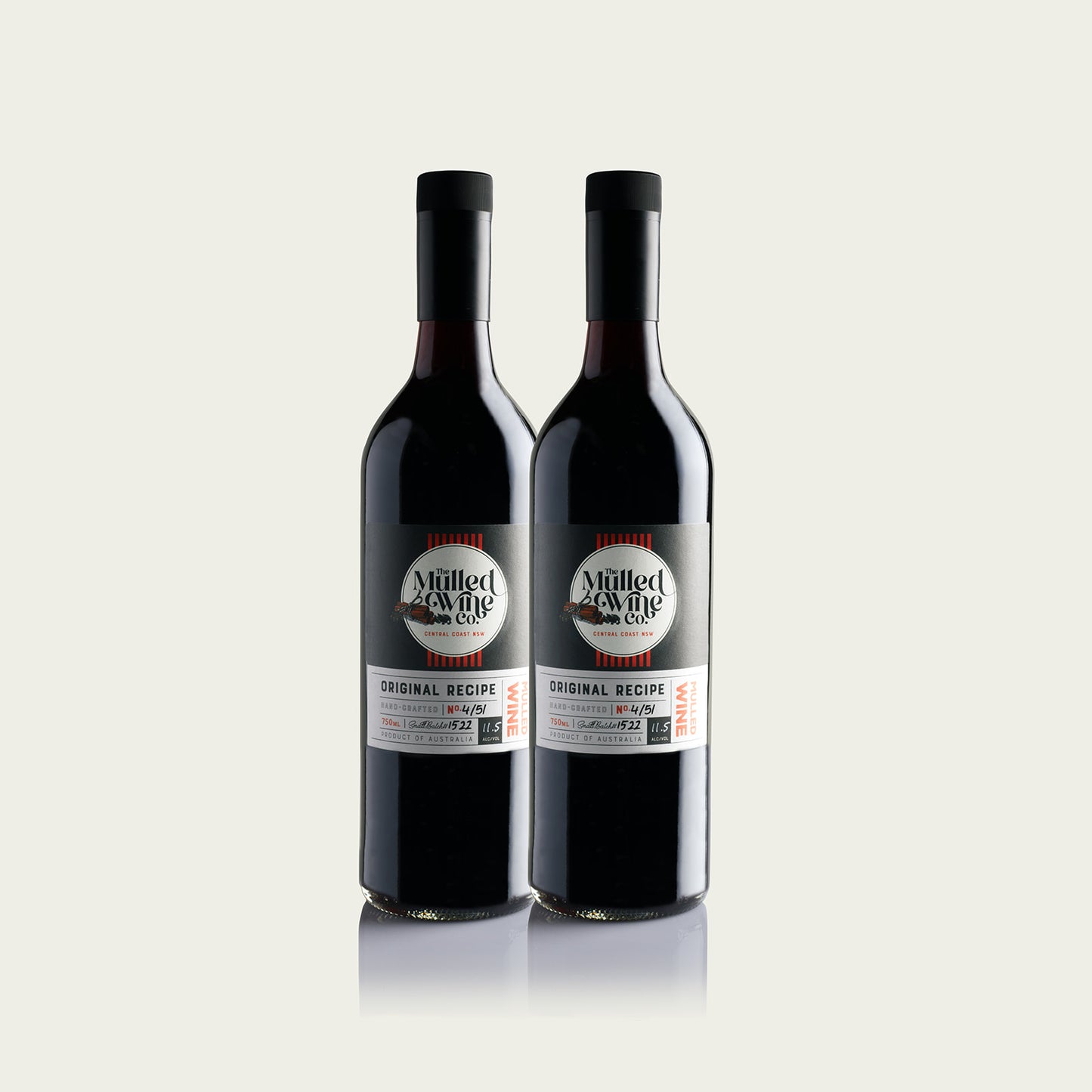 Two bottles of Original Recipe red mulled wine.