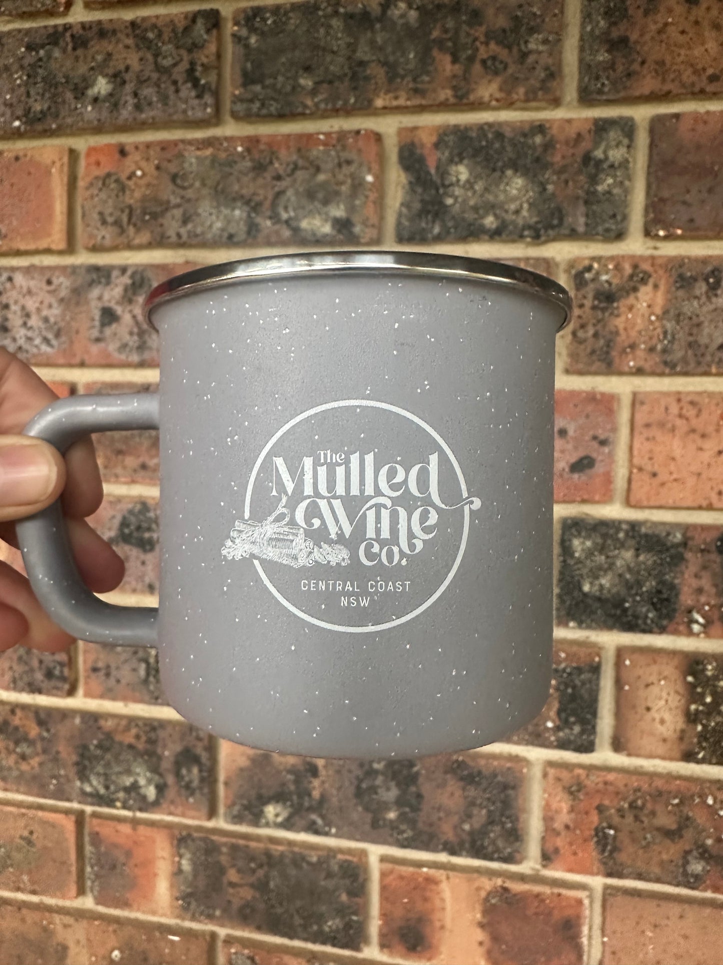 Branded enamel cup