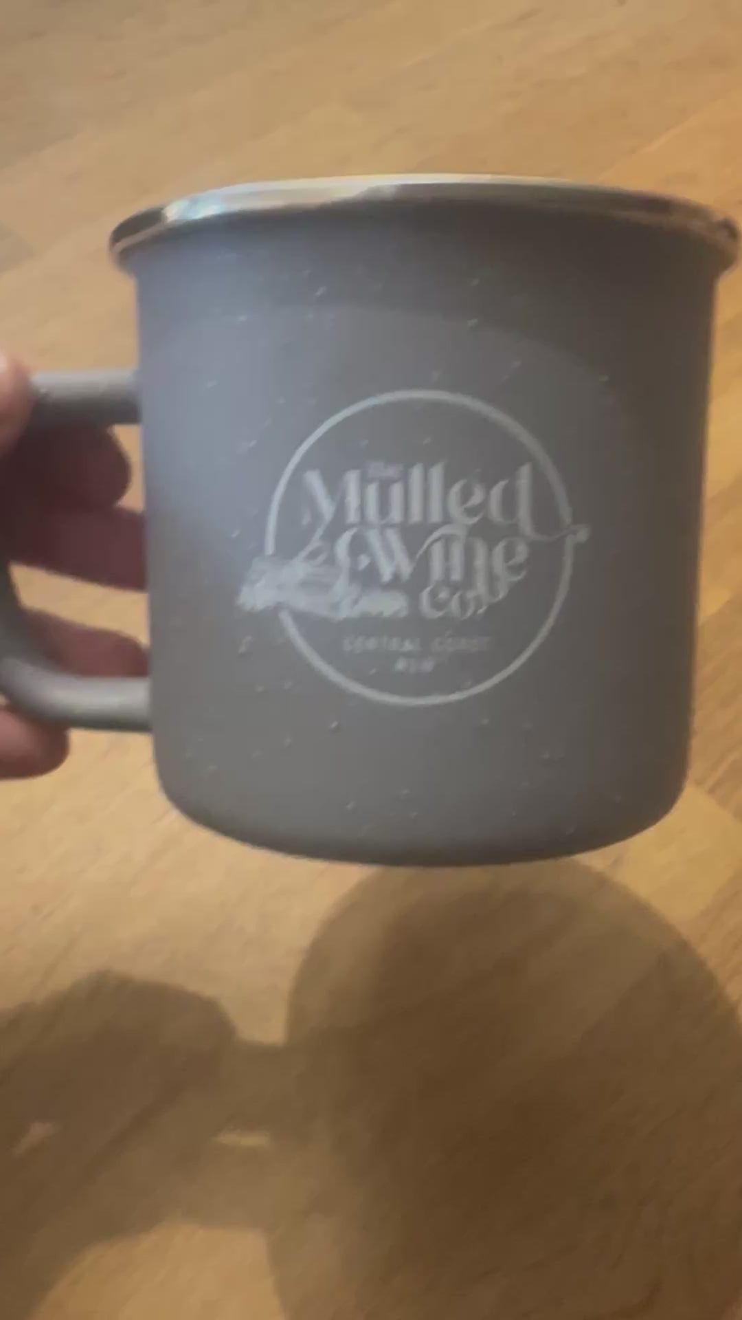 Branded enamel cup
